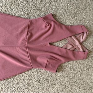 Mauve racerback long jumpsuit